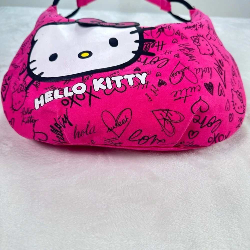 Hello Kitty Hot Pink Shoulder Bag | Sanrio‎ Purse Zip Handbag | Y2K Style